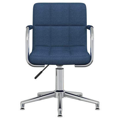 vidaXL Swivel Office Chair Blue Fabric