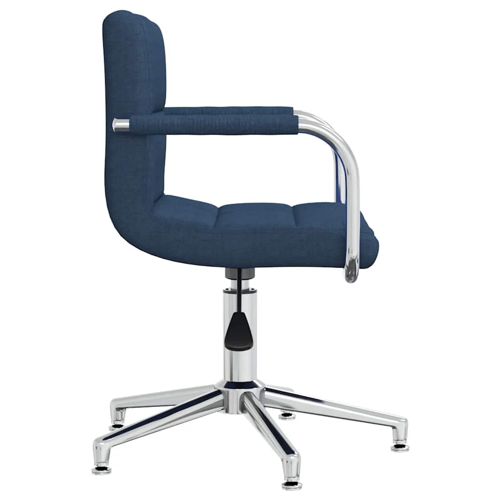 vidaXL Swivel Office Chair Blue Fabric
