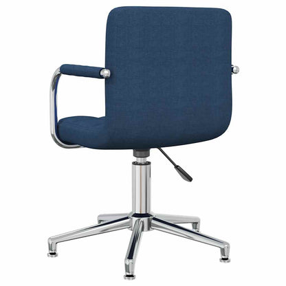 vidaXL Swivel Office Chair Blue Fabric