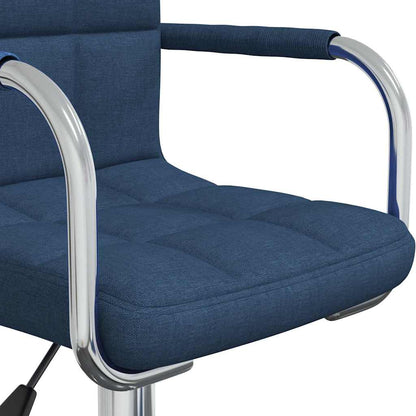 vidaXL Swivel Office Chair Blue Fabric