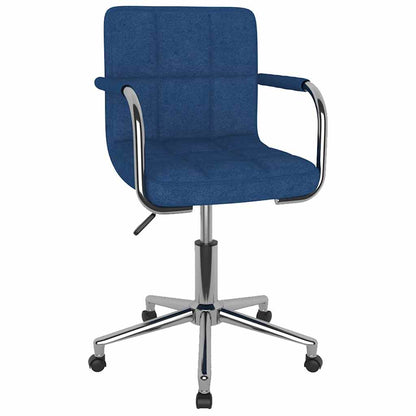 vidaXL Swivel Office Chair Blue Fabric