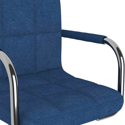 vidaXL Swivel Office Chair Blue Fabric