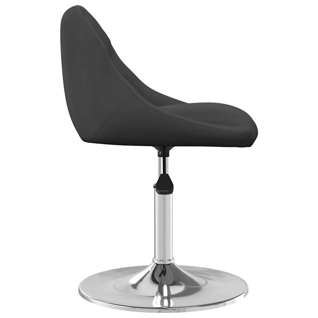 vidaXL Swivel Dining Chairs 2 pcs Black Velvet
