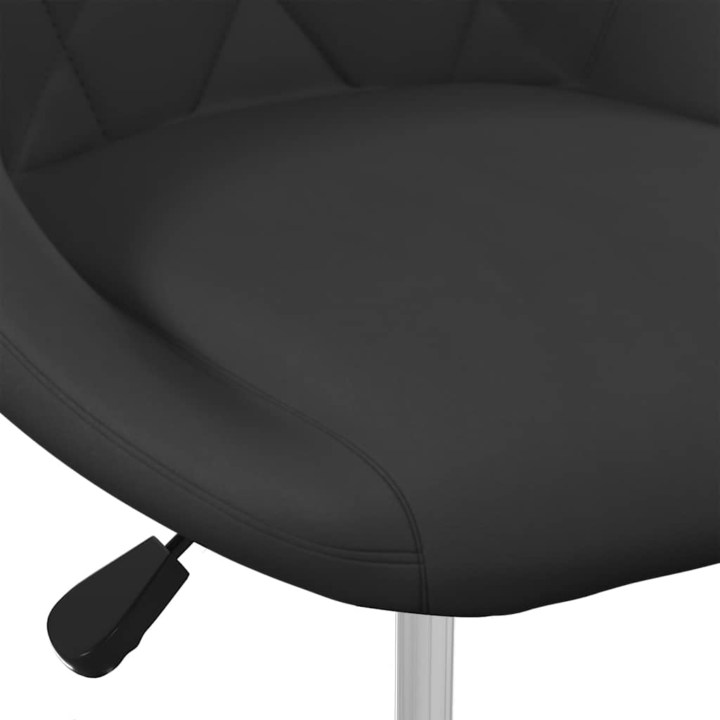 vidaXL Swivel Dining Chairs 2 pcs Black Velvet