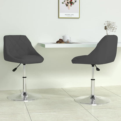 vidaXL Swivel Dining Chairs 2 pcs Black Velvet