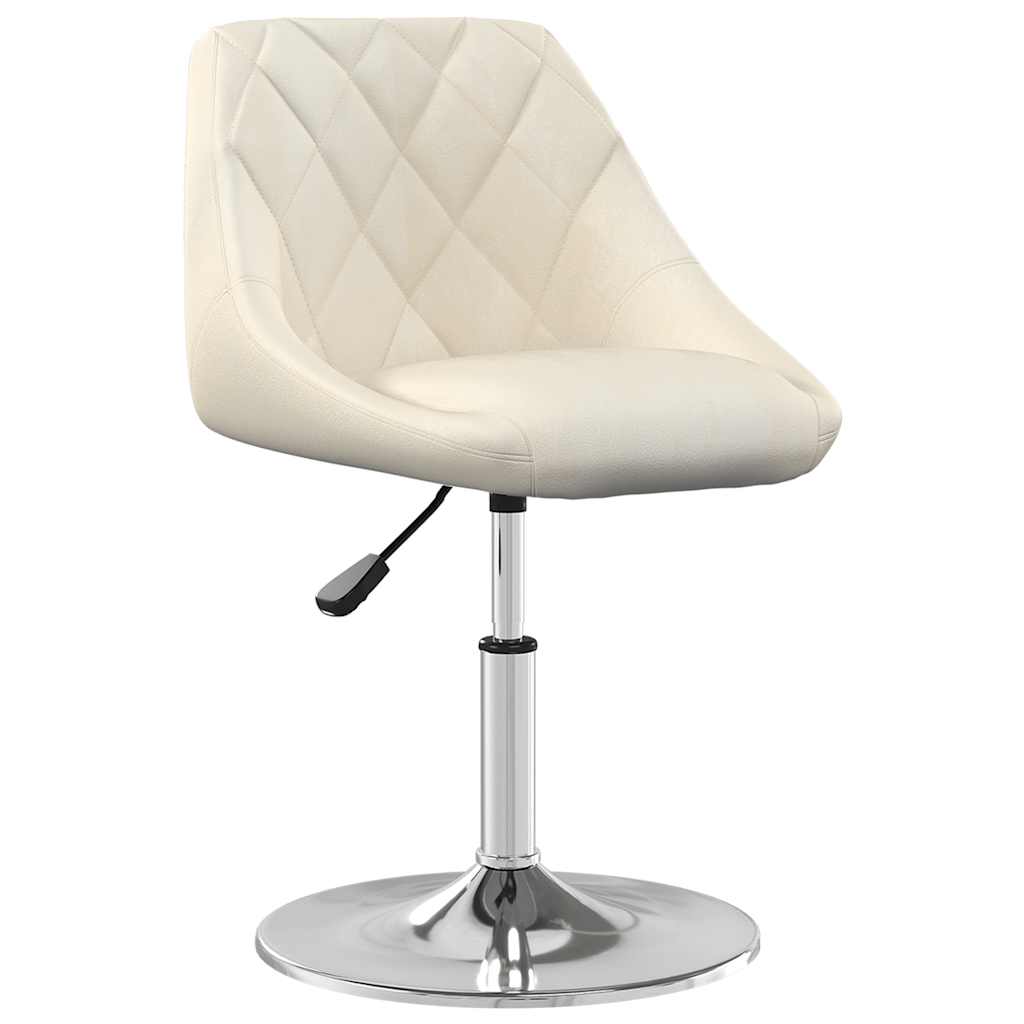 vidaXL Swivel Dining Chairs 2 pcs Cream Velvet