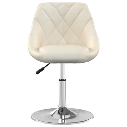 vidaXL Swivel Dining Chairs 2 pcs Cream Velvet