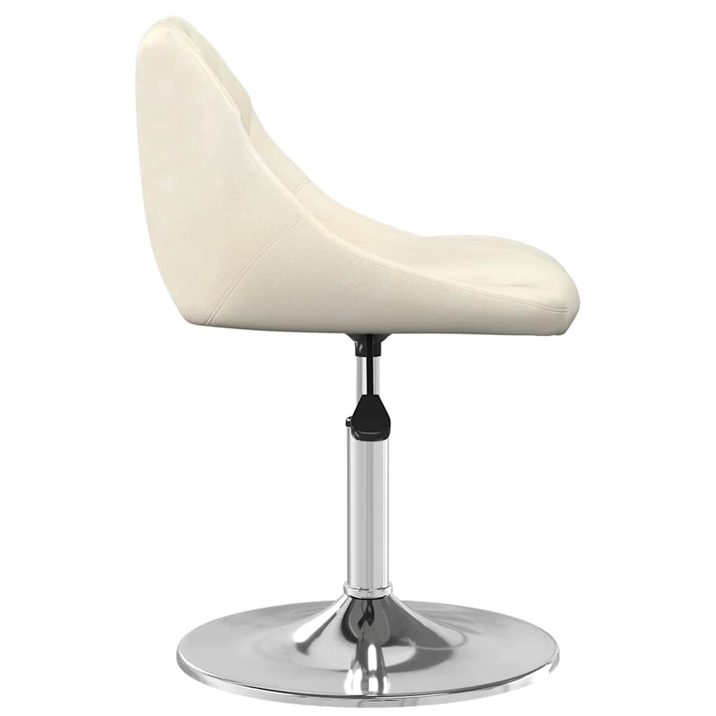vidaXL Swivel Dining Chairs 2 pcs Cream Velvet