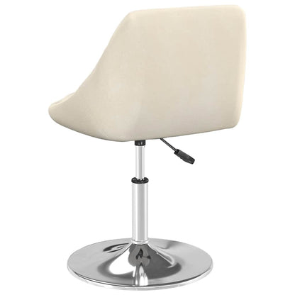 vidaXL Swivel Dining Chairs 2 pcs Cream Velvet