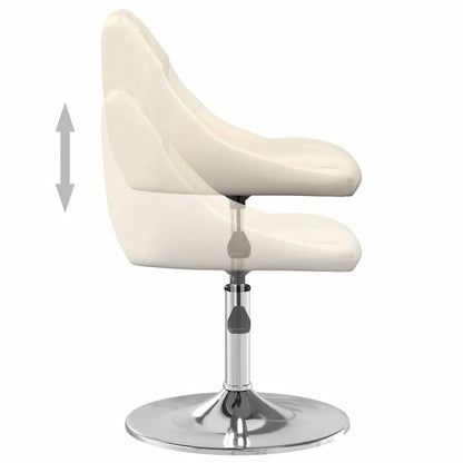 vidaXL Swivel Dining Chairs 2 pcs Cream Velvet