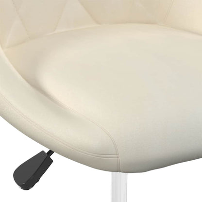 vidaXL Swivel Dining Chairs 2 pcs Cream Velvet