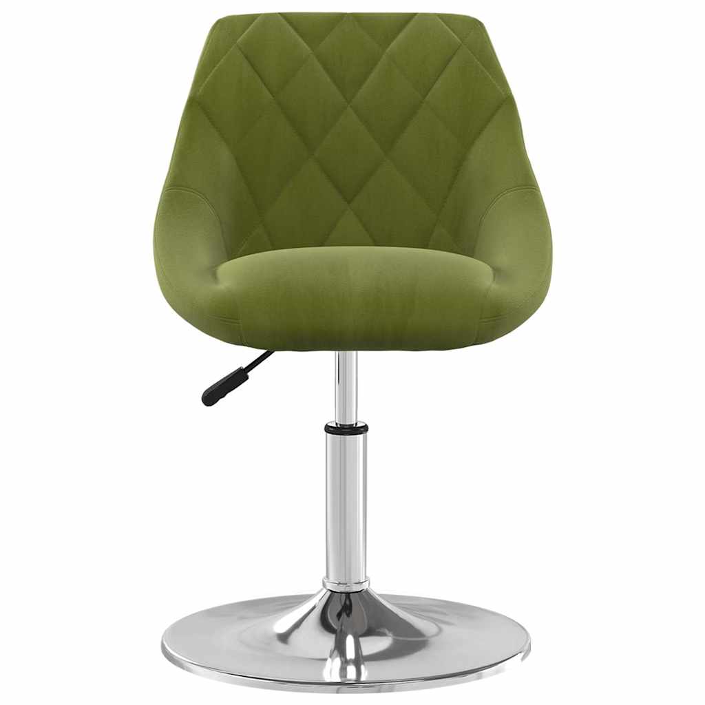 vidaXL Swivel Dining Chairs 2 pcs Light Green Velvet