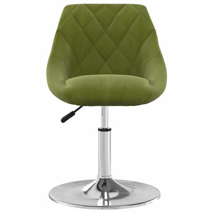 vidaXL Swivel Dining Chairs 2 pcs Light Green Velvet