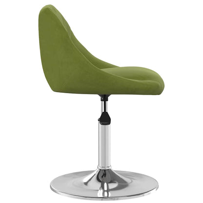 vidaXL Swivel Dining Chairs 2 pcs Light Green Velvet