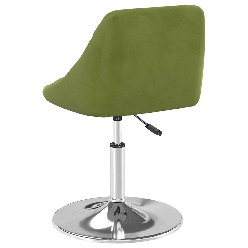 vidaXL Swivel Dining Chairs 2 pcs Light Green Velvet