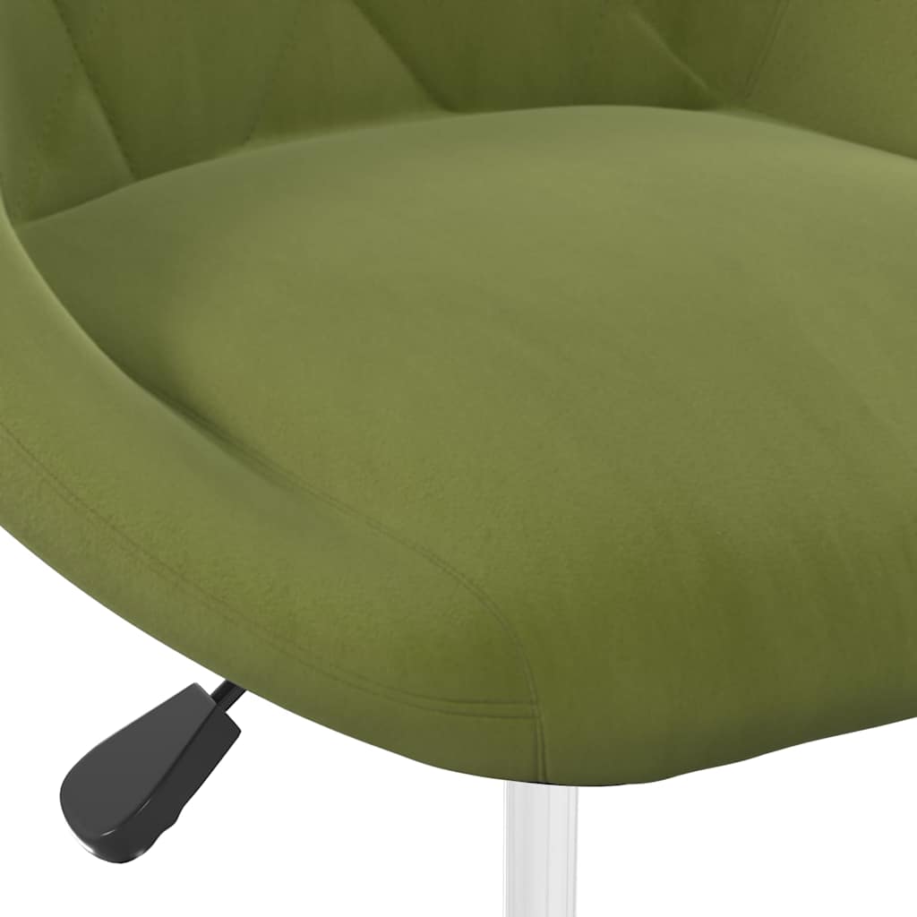 vidaXL Swivel Dining Chairs 2 pcs Light Green Velvet