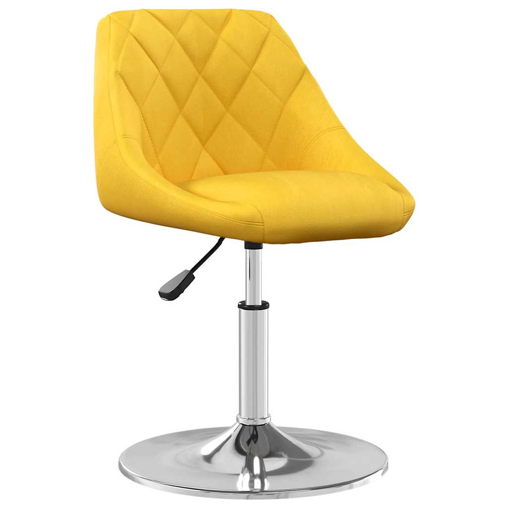 vidaXL Swivel Dining Chairs 2 pcs Mustard Yellow Velvet