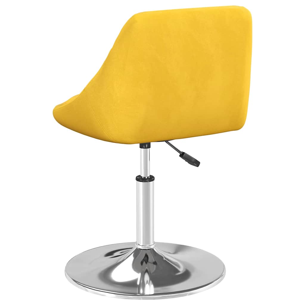 vidaXL Swivel Dining Chairs 2 pcs Mustard Yellow Velvet