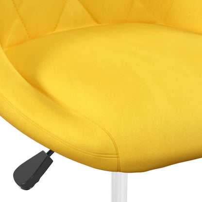 vidaXL Swivel Dining Chairs 2 pcs Mustard Yellow Velvet