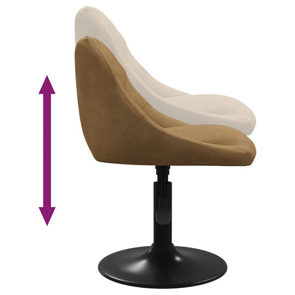 vidaXL Bar Stool Brown Velvet
