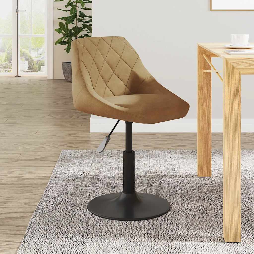 vidaXL Bar Stool Brown Velvet