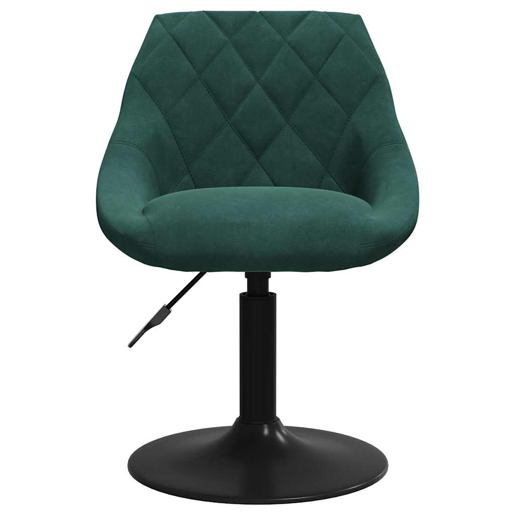 vidaXL Bar Stool Dark Green Velvet