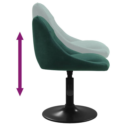 vidaXL Bar Stool Dark Green Velvet
