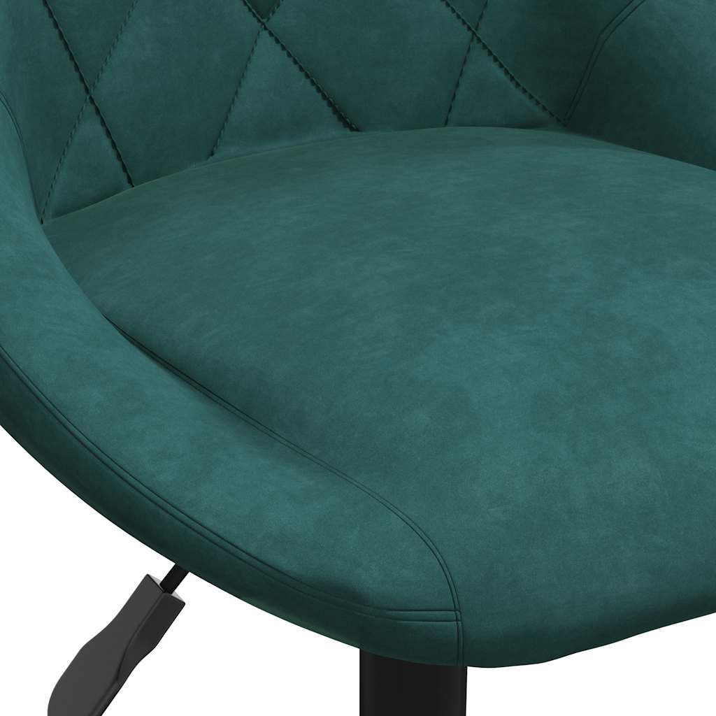 vidaXL Bar Stool Dark Green Velvet