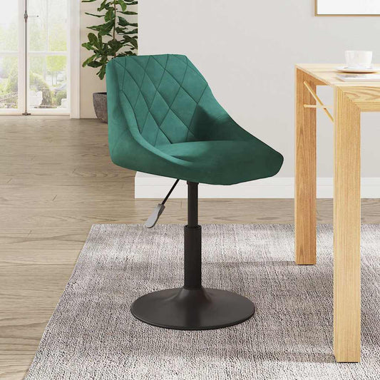 vidaXL Bar Stool Dark Green Velvet