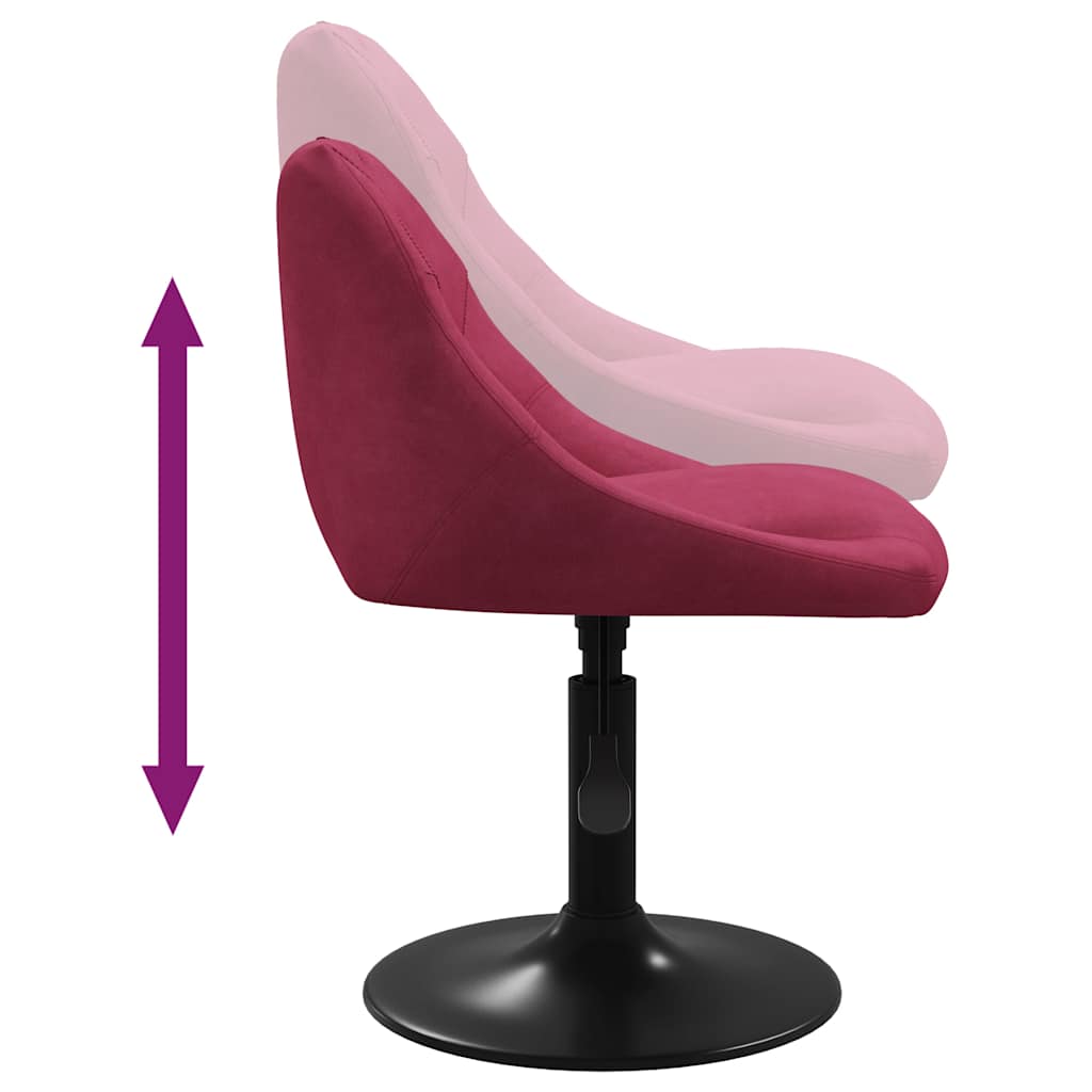 vidaXL Bar Stool Wine Red Velvet