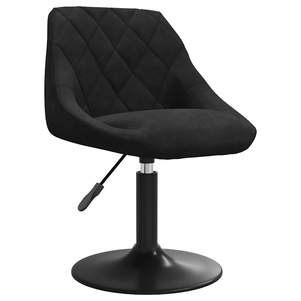 vidaXL Swivel Dining Chairs 2 pcs Black Velvet