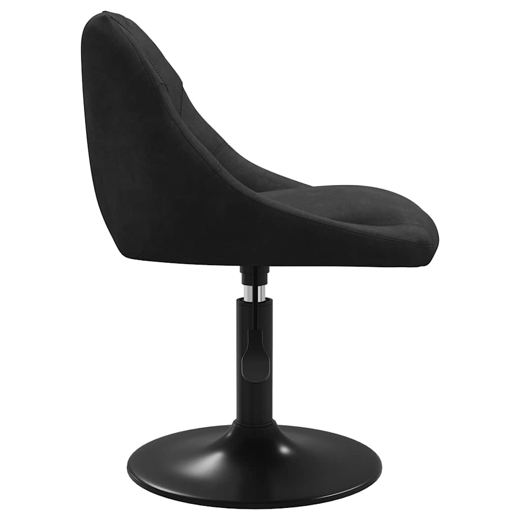 vidaXL Swivel Dining Chairs 2 pcs Black Velvet