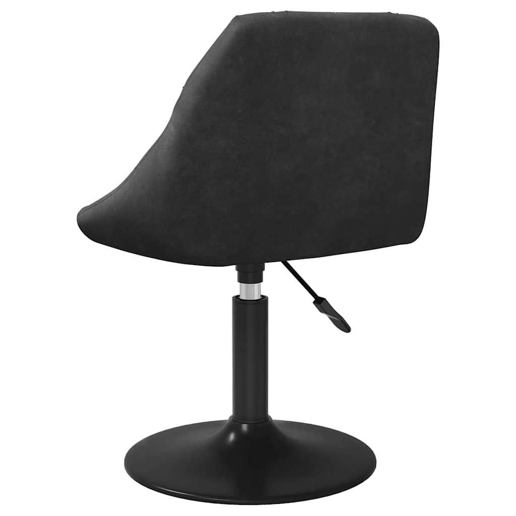 vidaXL Swivel Dining Chairs 2 pcs Black Velvet