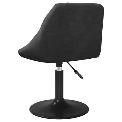 vidaXL Swivel Dining Chairs 2 pcs Black Velvet