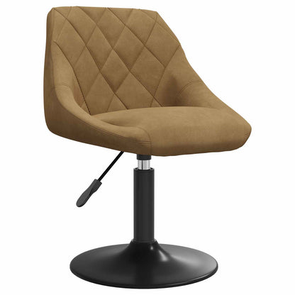 vidaXL Swivel Dining Chairs 2 pcs Faux leather Brown 46 x 44 x 77.5 cm