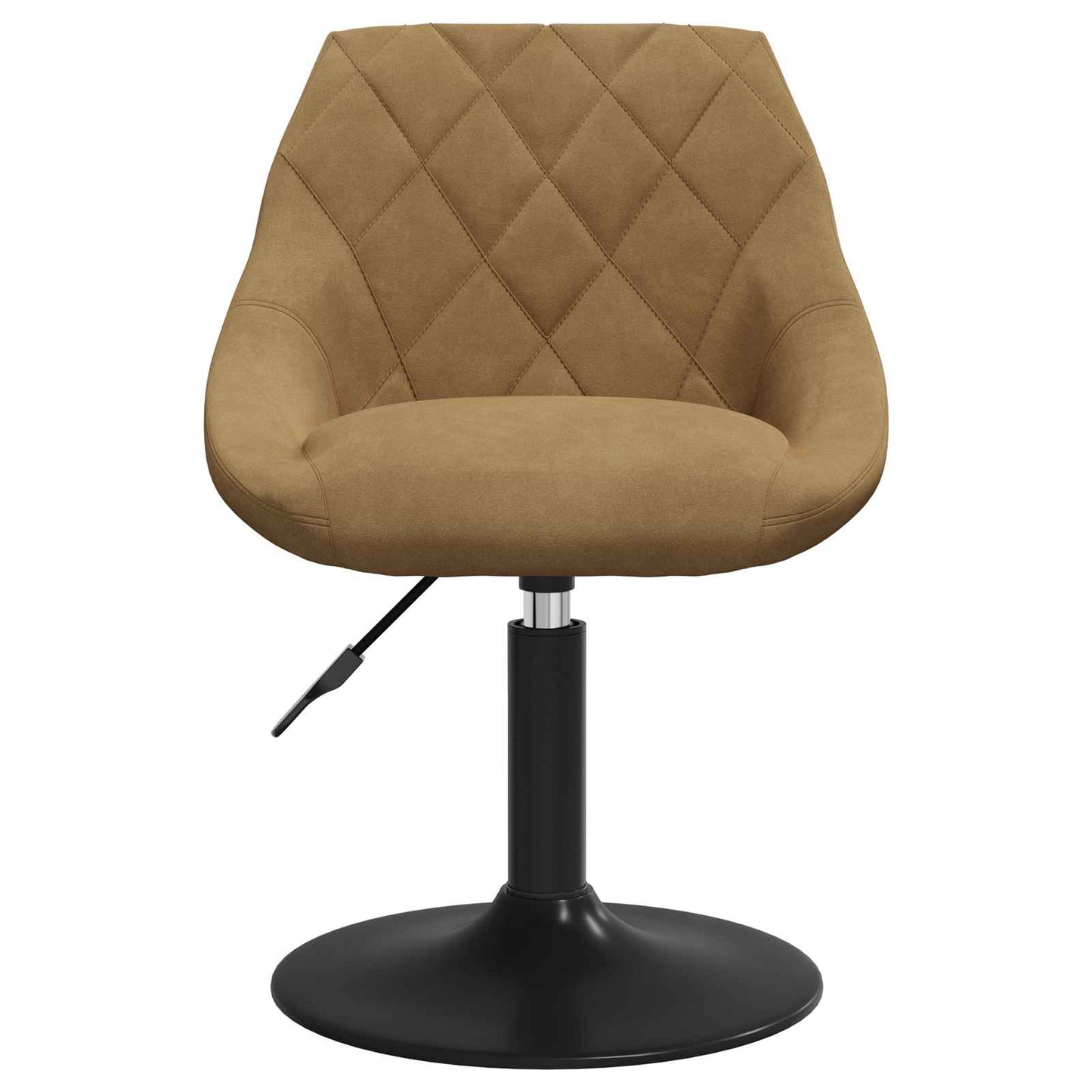 vidaXL Swivel Dining Chairs 2 pcs Faux leather Brown 46 x 44 x 77.5 cm