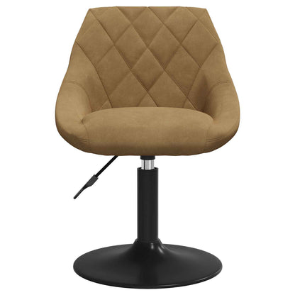 vidaXL Swivel Dining Chairs 2 pcs Faux leather Brown 46 x 44 x 77.5 cm