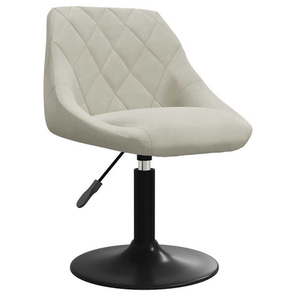 vidaXL Swivel Dining Chairs 2 pcs Cream Velvet