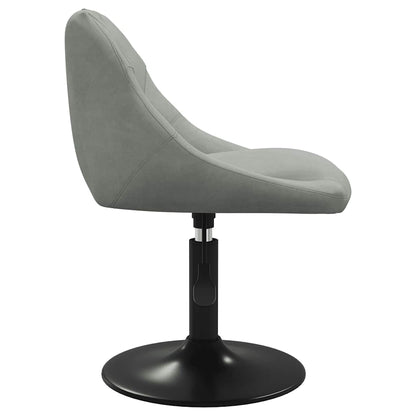 vidaXL Swivel Dining Chairs 2 pcs Light Grey Velvet