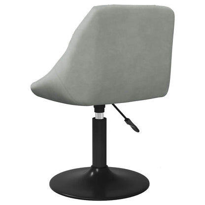 vidaXL Swivel Dining Chairs 2 pcs Light Grey Velvet