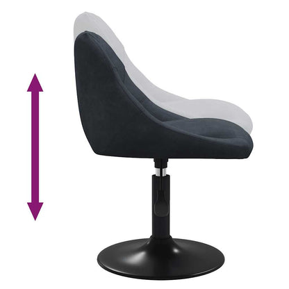 vidaXL Swivel Dining Chairs 2 pcs Dark Grey Velvet
