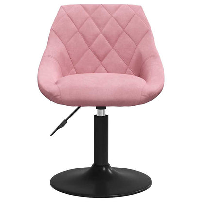 vidaXL Swivel Dining Chairs 2 pcs Pink Velvet