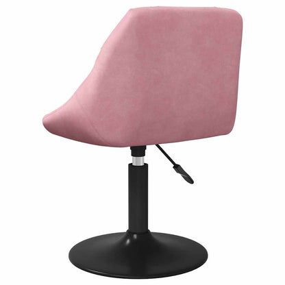 vidaXL Swivel Dining Chairs 2 pcs Pink Velvet