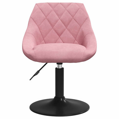 vidaXL Swivel Dining Chairs 2 pcs Pink Velvet
