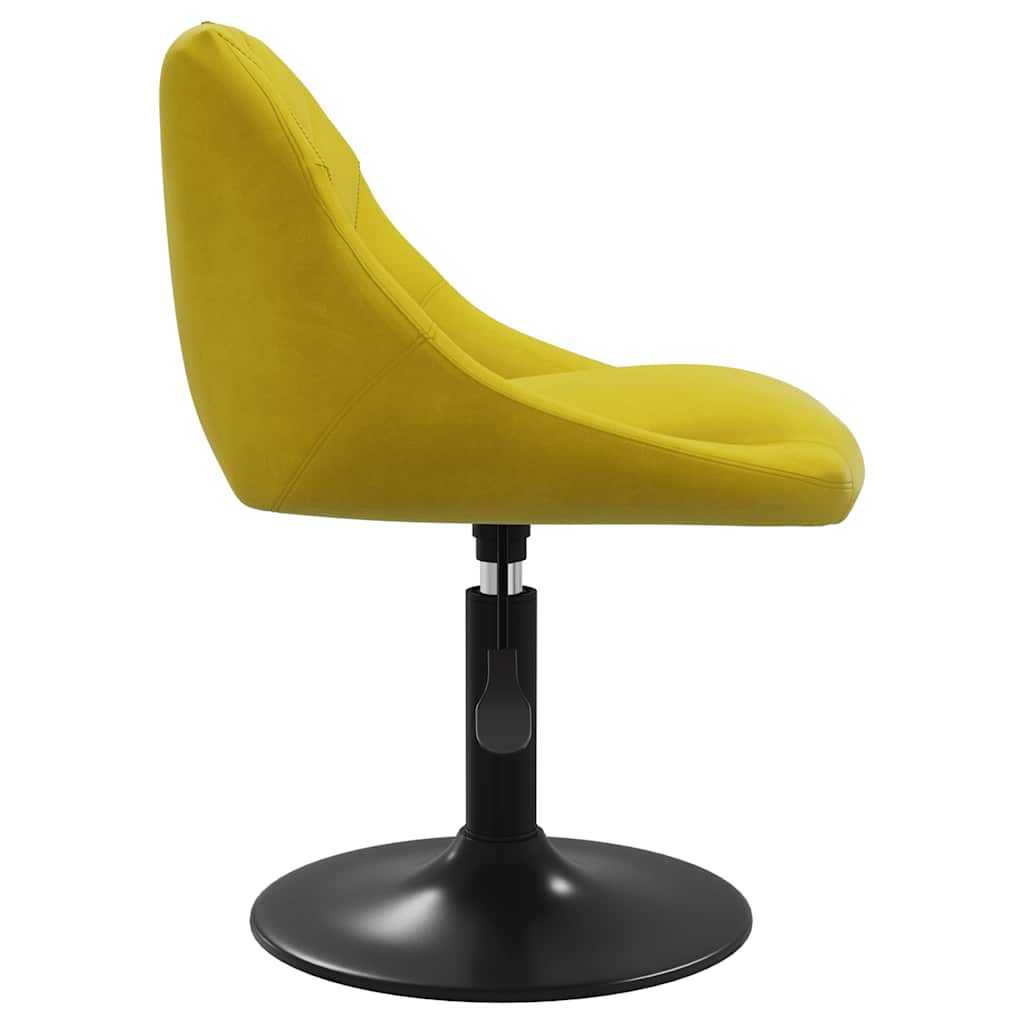 vidaXL Swivel Dining Chairs 2 pcs Mustard Yellow Velvet