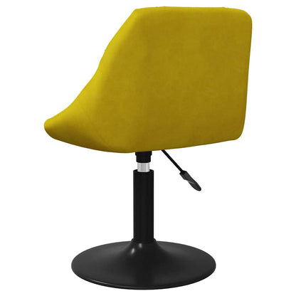 vidaXL Swivel Dining Chairs 2 pcs Mustard Yellow Velvet