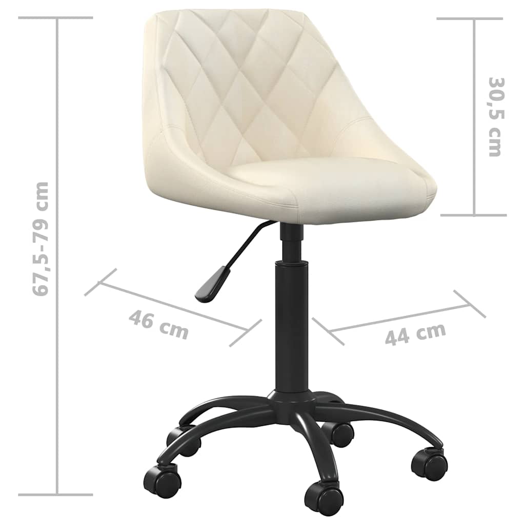 vidaXL Dining Chair Cream Velvet