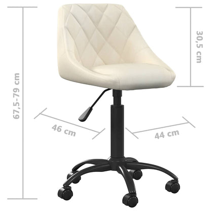 vidaXL Dining Chair Cream Velvet