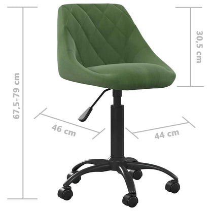 vidaXL Dining Chair Dark Green Velvet