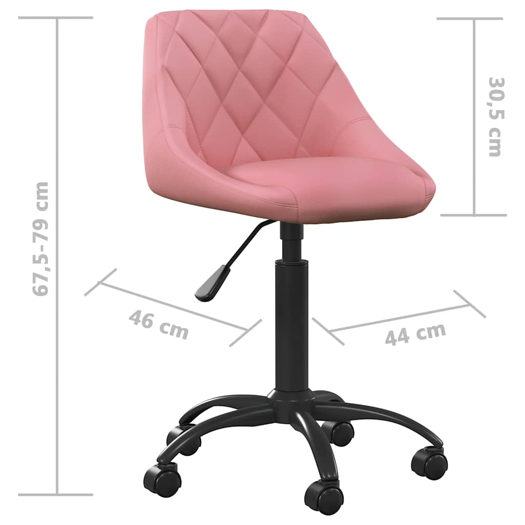vidaXL Dining Chair Pink Velvet